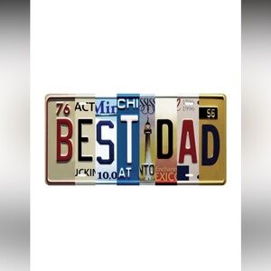 H&M Red and Blue Mixed Media Art Piece